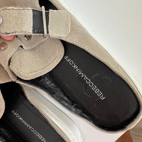 Rebecca Minkoff Sonia Women's Brown Taupe Slip-On Mules Flats Studded
Size 9.5 - Picture 7 of 10